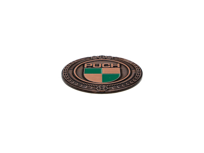 Badge / embleem Puch logo brons met emaille 47mm RealMetal product